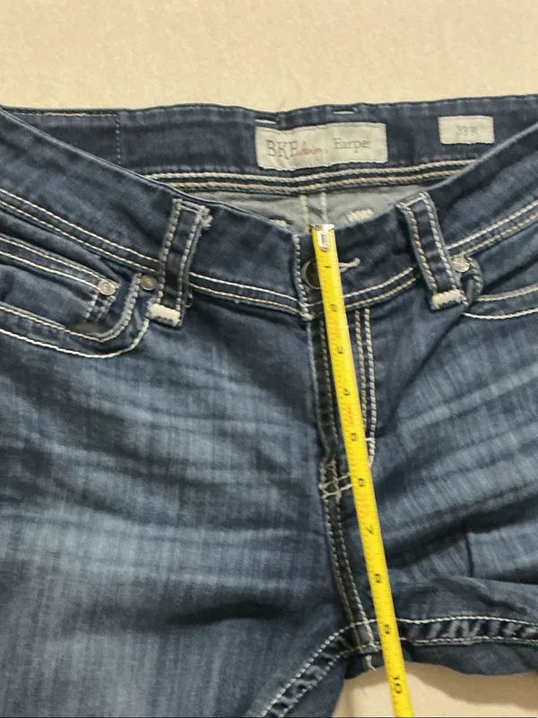 BKE Indigo Boot Cut Jeans with White Topstitching - Image 5