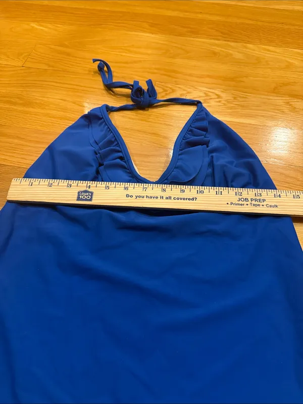 Old Navy royal blue tankini top size large . - Image 2