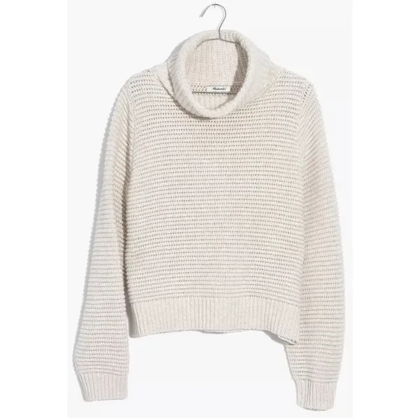 MADEWELL Burgundy Side-Button Turtleneck Sweater - Image 5