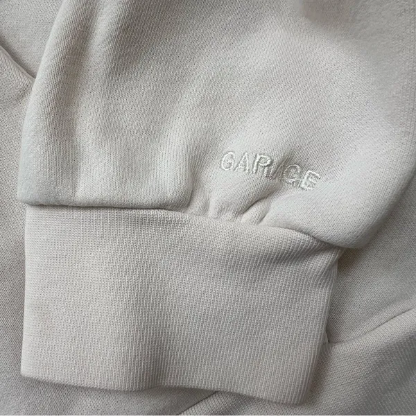 Garage UltraFleece Hoodie Off White Cream Women's Pullover Size L/XL Sweatshirt - Image 5