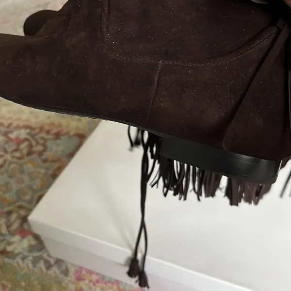 Beautiful Calvin Klein suede fringe boot brand new cond - Image 5