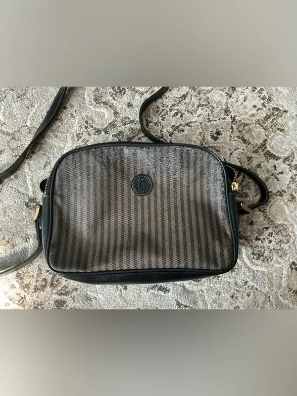  Authentic FENDI Striped Crossbody Bag 🌟 - Image 12