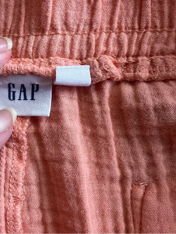 GAP Peach Gauze Shorts Women’s Large Elastic Waist Cotton Summer - Image 4