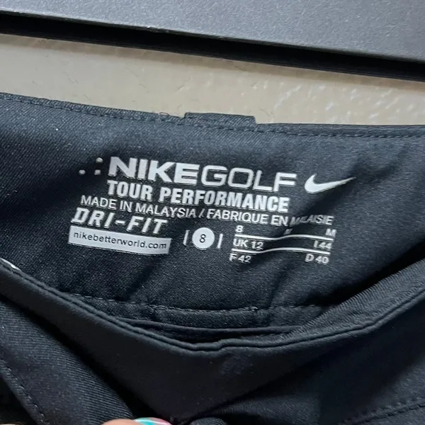 Nike Golf Tour Performance Straight Leg Pants Dri-Fit Black Hi-Rise 8 - Image 6
