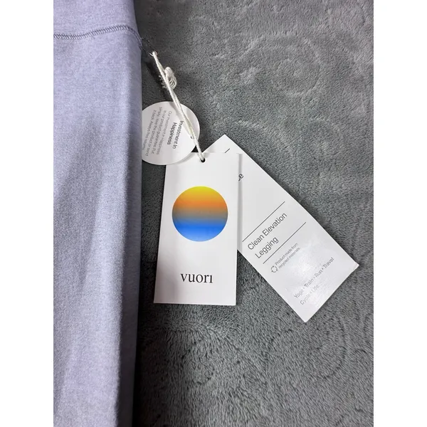 Vuori Clean Elevation Legging Rain Heather Gray Womens Small Wide Waistband New - Image 4