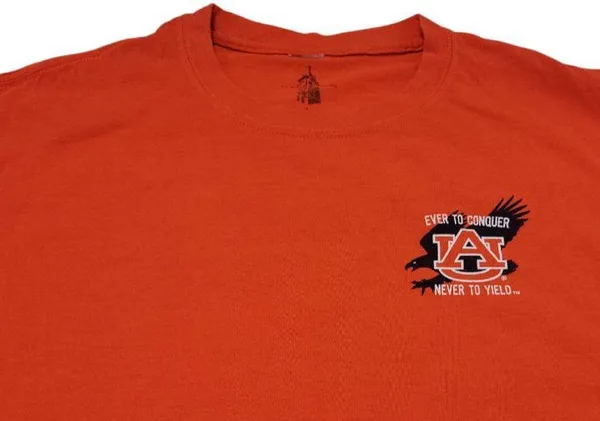 Auburn University Shirt Size Large L All All Orange Graphic Print T-Shirt Unisex T-Shirt - Image 3