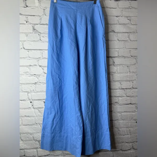 Free People Light Blue high rise wide leg pants size xs - Image 7
