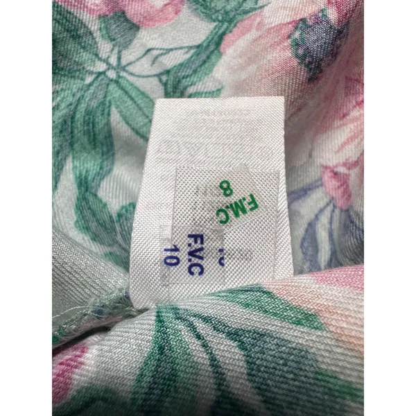 LOFT Outlet Sleep‎ Women's Green Floral Button Up Shirt Top Size M - Image 5