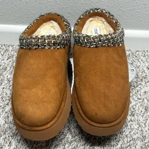 Steve Madden SELDEN TAN Platform Cozy Slip On Mule Size 8.5 - Image 5