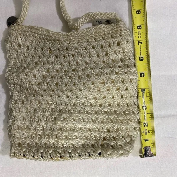 The Sak Crochet Crossbody Bag Cream Ivory Woven Knit Boho Small Purse - Image 7
