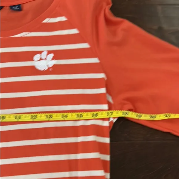 Cutter and Buck Clemson Orange and White Striped 3/4 Sleeve Top M PRICE DROP!!! - Image 6