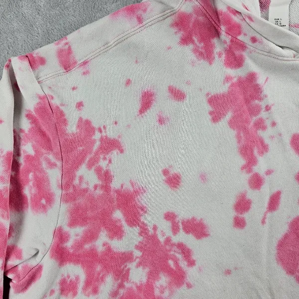 H&M Smiley Collaboration Positive Pullover Hoodie Women's Size Large Tye Dye - Image 10