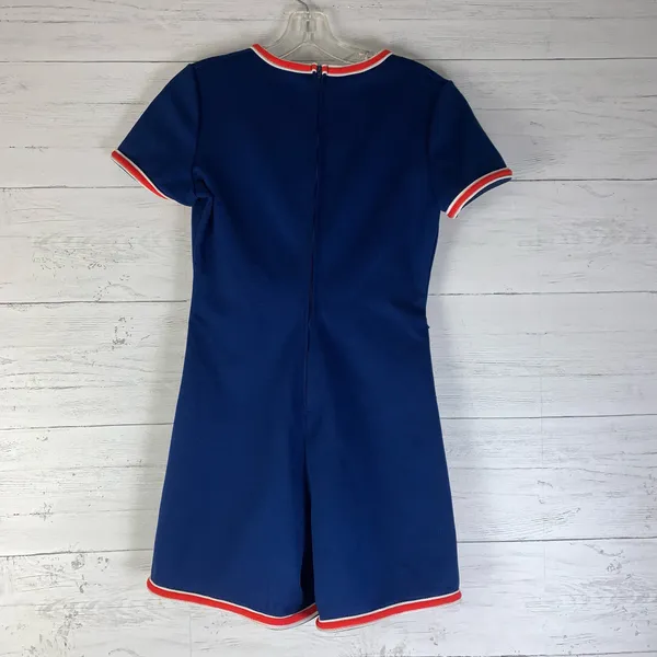 Vintage Aileen navy blue nautical romper womens size 10 (S-M) - Image 5
