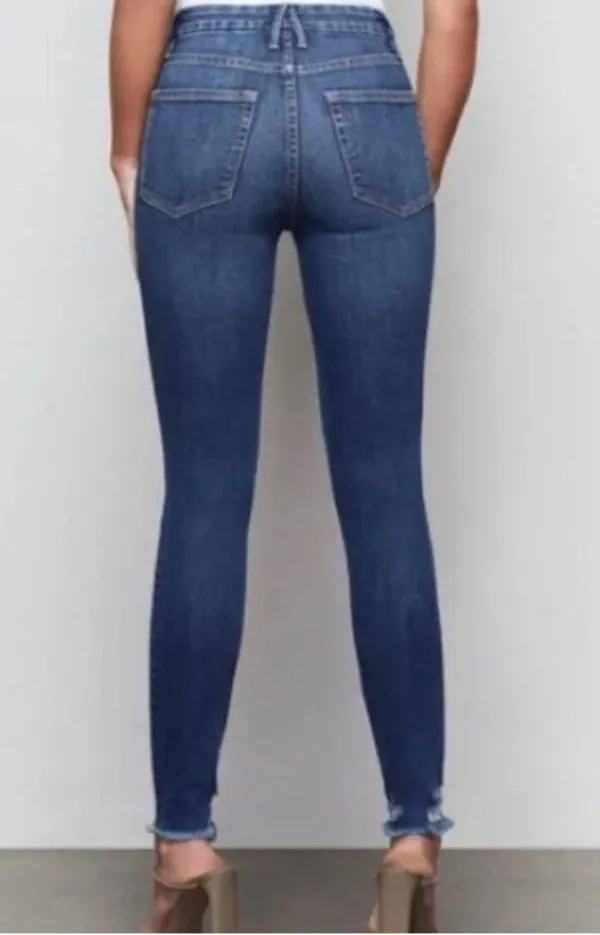 Good American Good Legs Chewed Hem Skinny Jeans 29 size 8 - Image 4