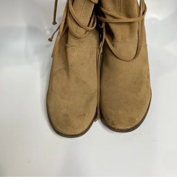 Toms suede leather‎ boots heeled boots size 8 - Image 2