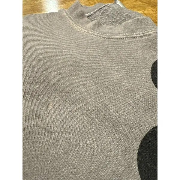 WALT DISNEY WORLD Sweatshirt Small Grey Vintage Mickey Mouse Autograph‎ Crewneck - Image 8