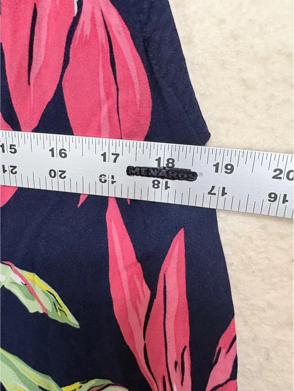 Mango Moon Mango Moon Navy Tropical Sleeveless Midi Dress - Image 4