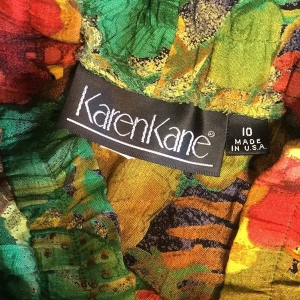 Karen Kane Women's Tropical Floral Maxi Skirt Green Multi Size 10 - Image 9