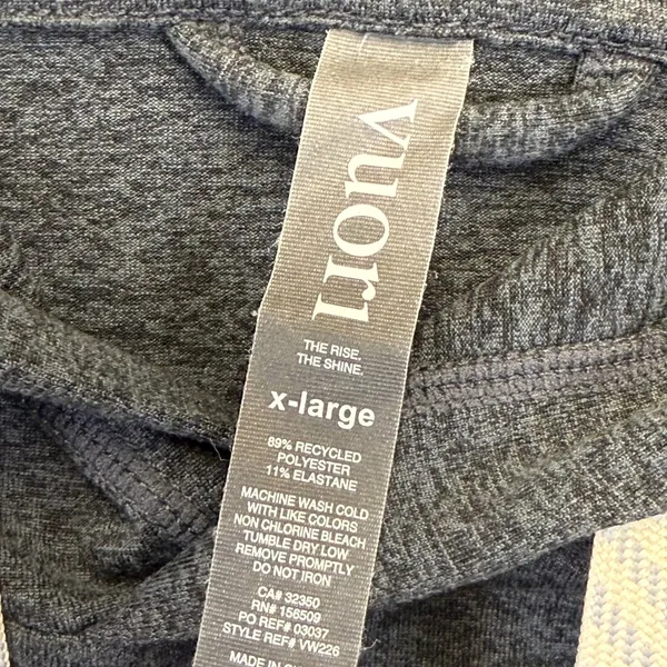 Vuori Halo Essential Hoodie VW226 Charcoal Heather Gray Womens XL Activewear - Image 3