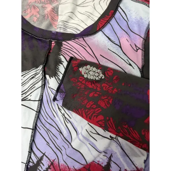 Free People Movement Rocky Ridge Twilight‎ Top XS Multi Color Ruched Long Sleeve - Image 3