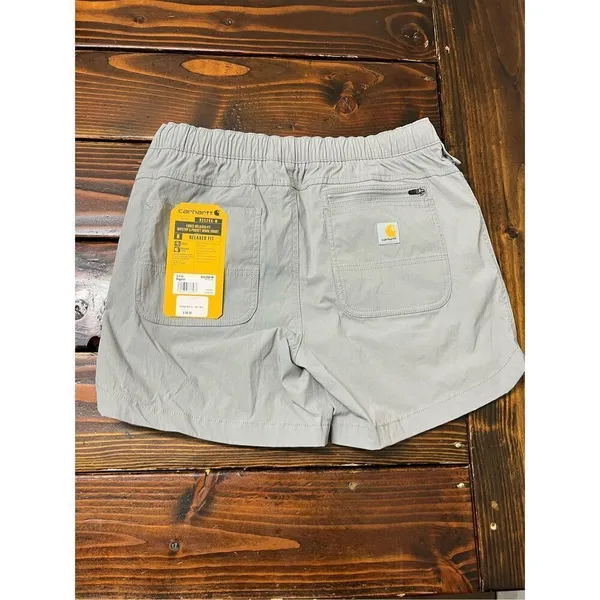 Carhartt New Women's Force Relaxed Fit 5 Pocket Work/ Hiking Shorts Blue S (4-6) - Image 3