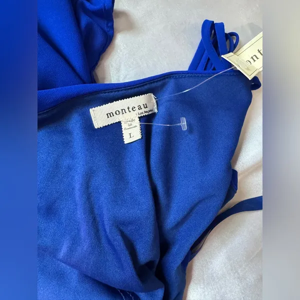 Monteau Blue Asymmetrical Camisole Top - Image 8