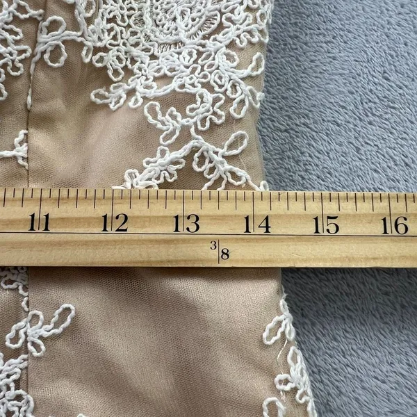 Lulu's Mini Dress White Crochet Lace‎ Bodycon Medium Cocktail Party Night Out - Image 5