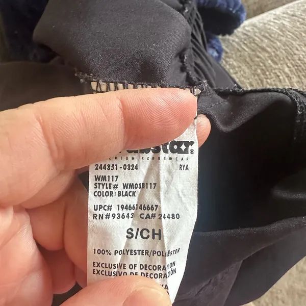 Women’s Scrubstar black scrub pants Small - Image 3