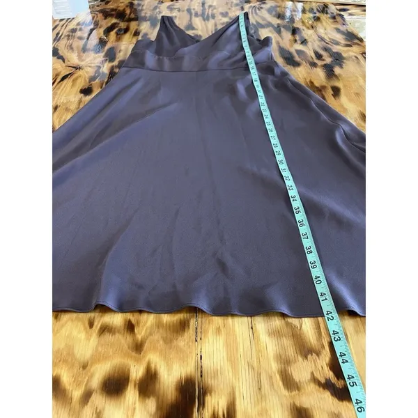 J Crew Purple Sophia Fit Flare Silk Midi Dress Women‎ Size 14 Formal Modern City - Image 5