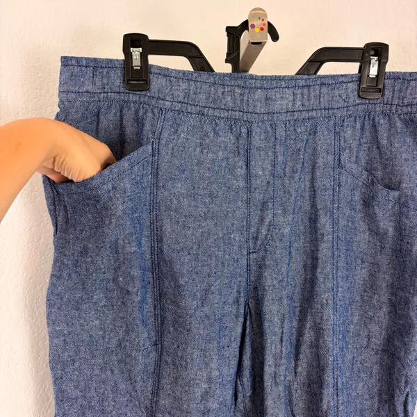 Old Navy high-waisted linen-blend cropped tapered pants - Image 5