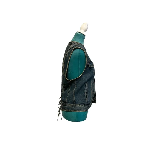 Free People Denim Vest Size S Blue Gilet Northern Light Western Cottage - Image 2