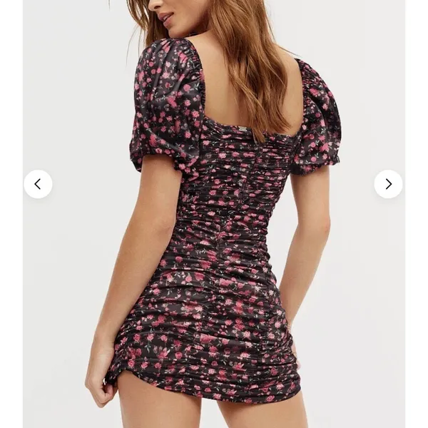 For Love and Lemons Melrose Floral Ruched Lace Mini Dress Size XS - Image 5