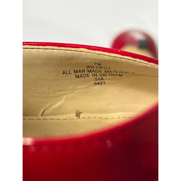 Nine West Red Patent Leather Pointed Toe Mary Jane Stiletto Heels Womens Size 7M - Image 12