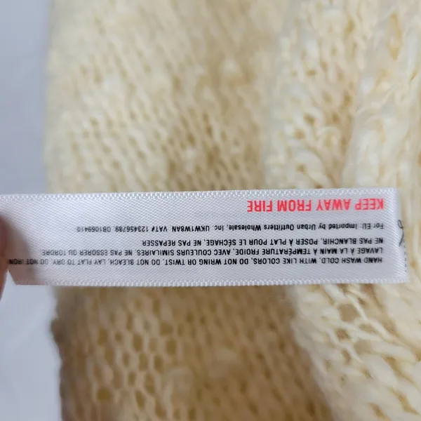 Anthropologie Akemi + Kin Loopy Knit Womens Cardigan One Size Cream Open Front - Image 8