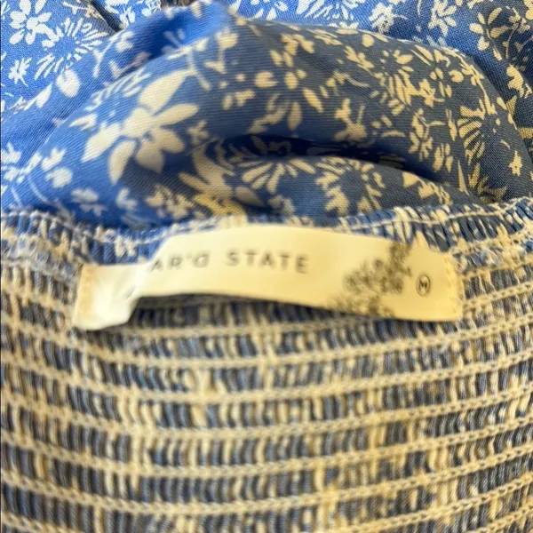 Altar’d State Empire Waist V Nevk Floral Blue Mini Dress NWOT - Image 7