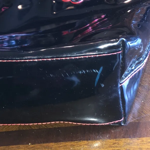 Stephanie Johnson for Saks Fifth Avenue Black Patent Leather Classic Bag Tote - Image 10