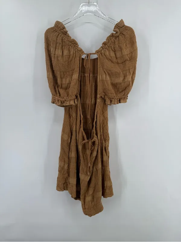 Free People Bask‎ In The Sun Tunic Dress Endless Summer Puff Sleeve Babydoll Xs - Image 3