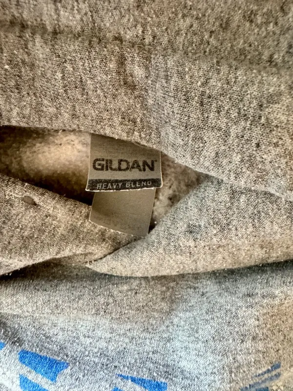 Gildan Heavy Blend Texas United States 1845 Graphic Hoodie Heather Gray - Image 3
