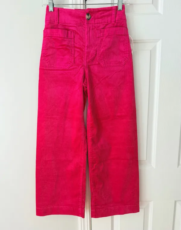 Anthropologie Maeve The Colette Corduroy Crop Wide-Leg Pants, Size 24 - Image 6