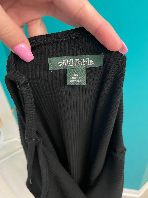 Wild Fable Black Ribbed Bodysuit NWOT - Image 6