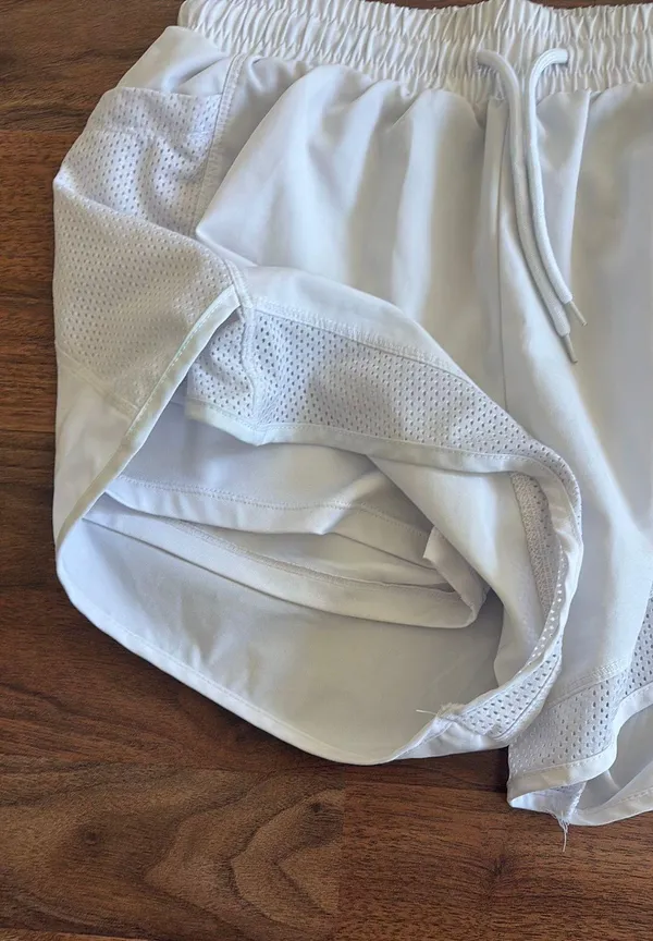 White Workout Shorts Size XS - Image 2