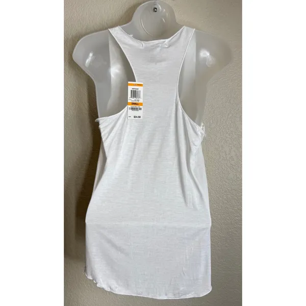 American‎ Rag Womens Small Tank Top White Brooklyn Girl Graphic Racerback NEW - Image 6