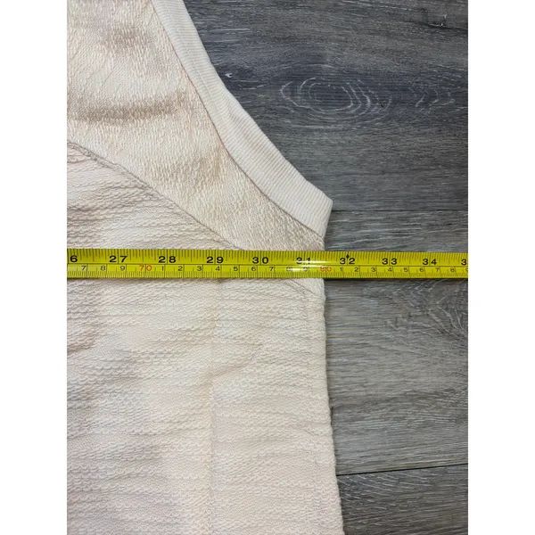 Universal Threads Women's Textured Cap Sleeve Sweatshirt, Off White, 4x - Image 6