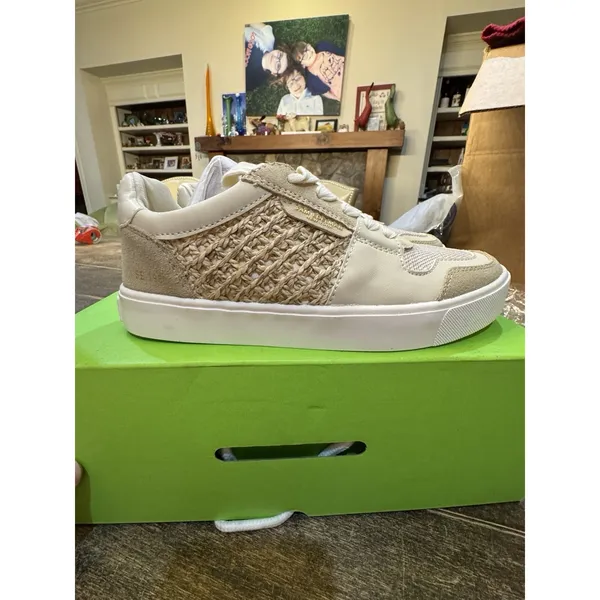 Sam Edelman Women's Elcie Lace-Up Raffia Court Sneakers Size 6 - Image 3