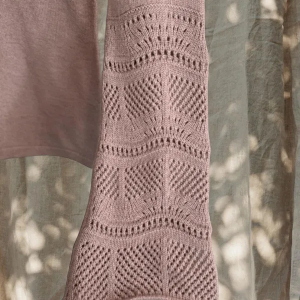 Sophia Cashmere Dusty Rose Sweater Small - Image 4