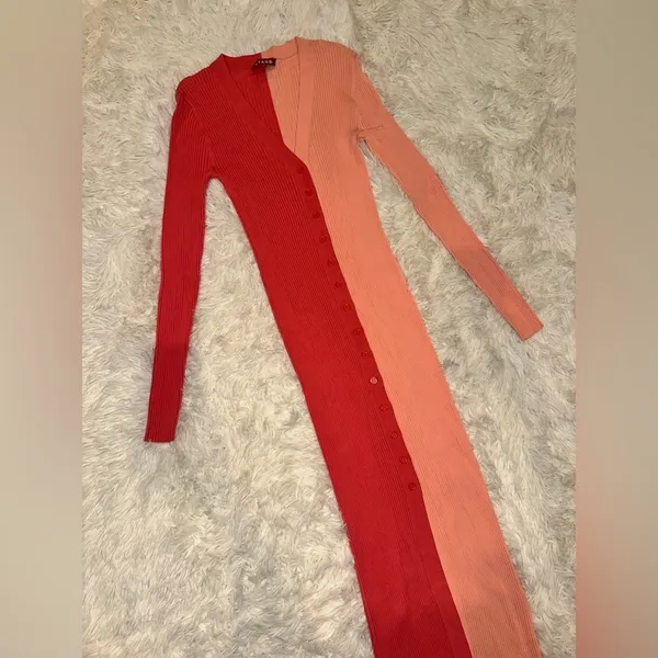 NEW Staud Shoko Long sleeve ribbed Sweater midi Dress Sz S - Image 7