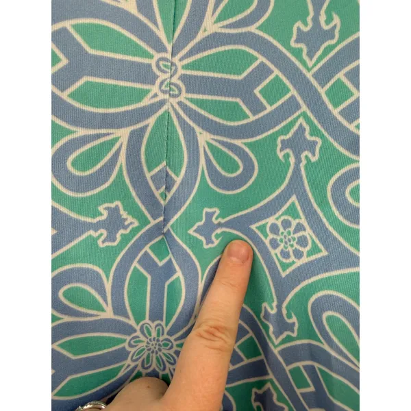 Gretchen‎ Scott Jersey Isosceles Dress Women's Medium Turquoise Travel Resort - Image 7