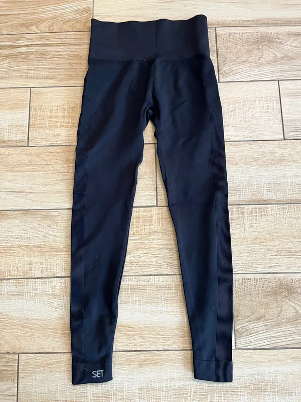 Womens Set Activ Black Leggings - S - Image 4