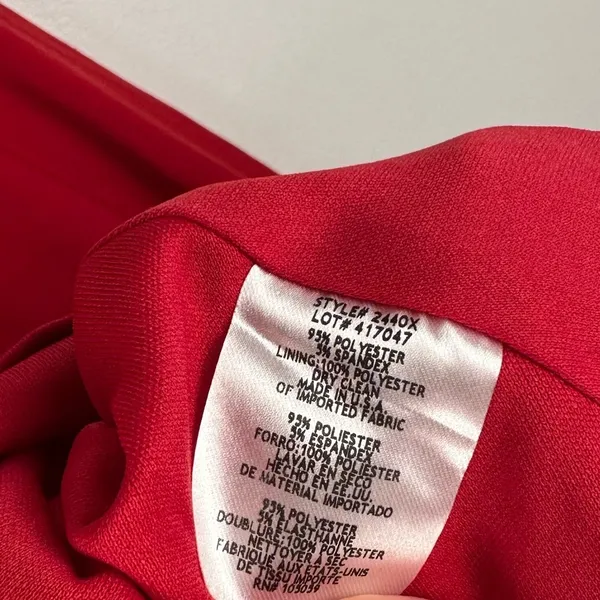 XSCAPE Red Off The Shoulder Fit & Flare Mini‎ Formal Dress Women’s Sz 10 - Image 8