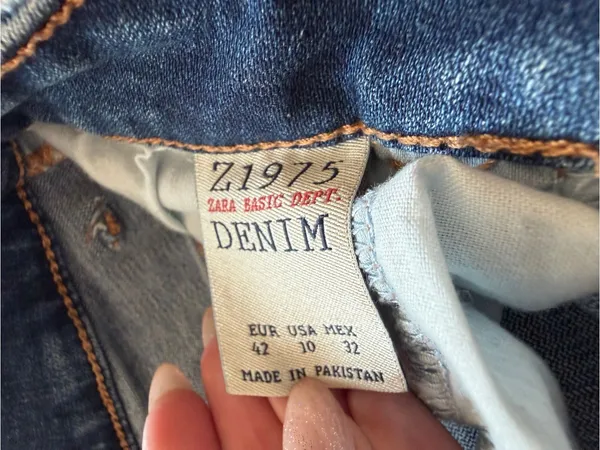 Zara Basic Denim Straight Ripped Jeans - Image 3